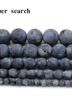 哑光磨砂黑色闪光天然石圆珠子diy手工穿材料项链配件饰手链散珠