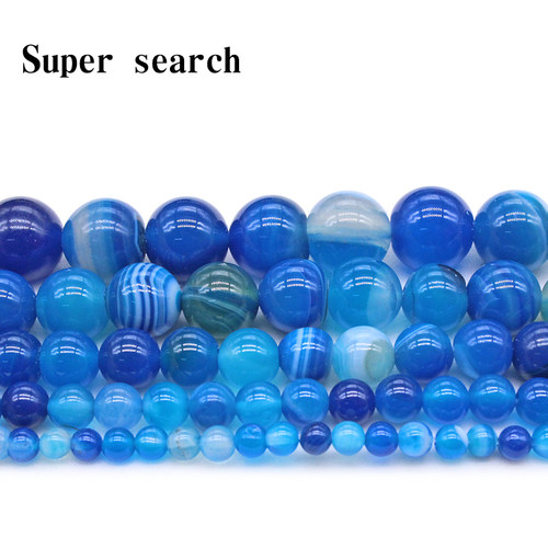 天然蓝色玛瑙星空手工耳饰珠子