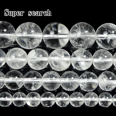 天然棉絮状白水晶材料吊坠耳饰