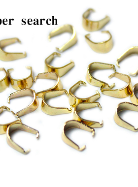 吊坠扣金黄色合金钢瓜子扣夹扣项链扣头接扣饰品diy配件材料