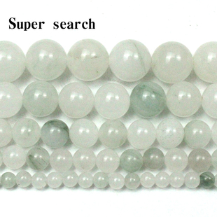 天山翠天然散珠子玉石串珠手工diy手链水晶金丝玉手串配件材料包