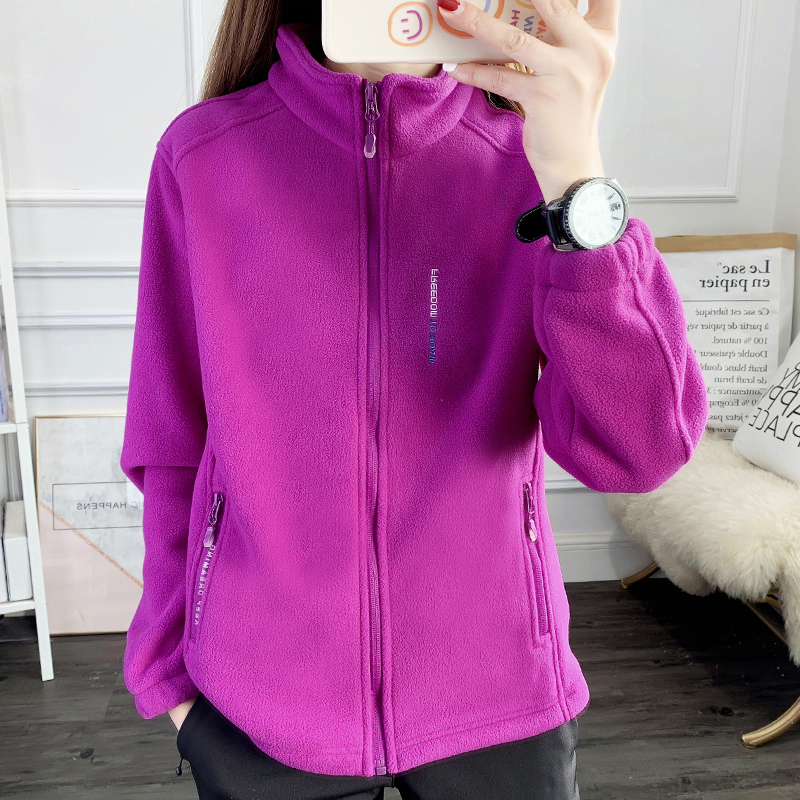 户外抓绒衣秋冬加绒加厚外套