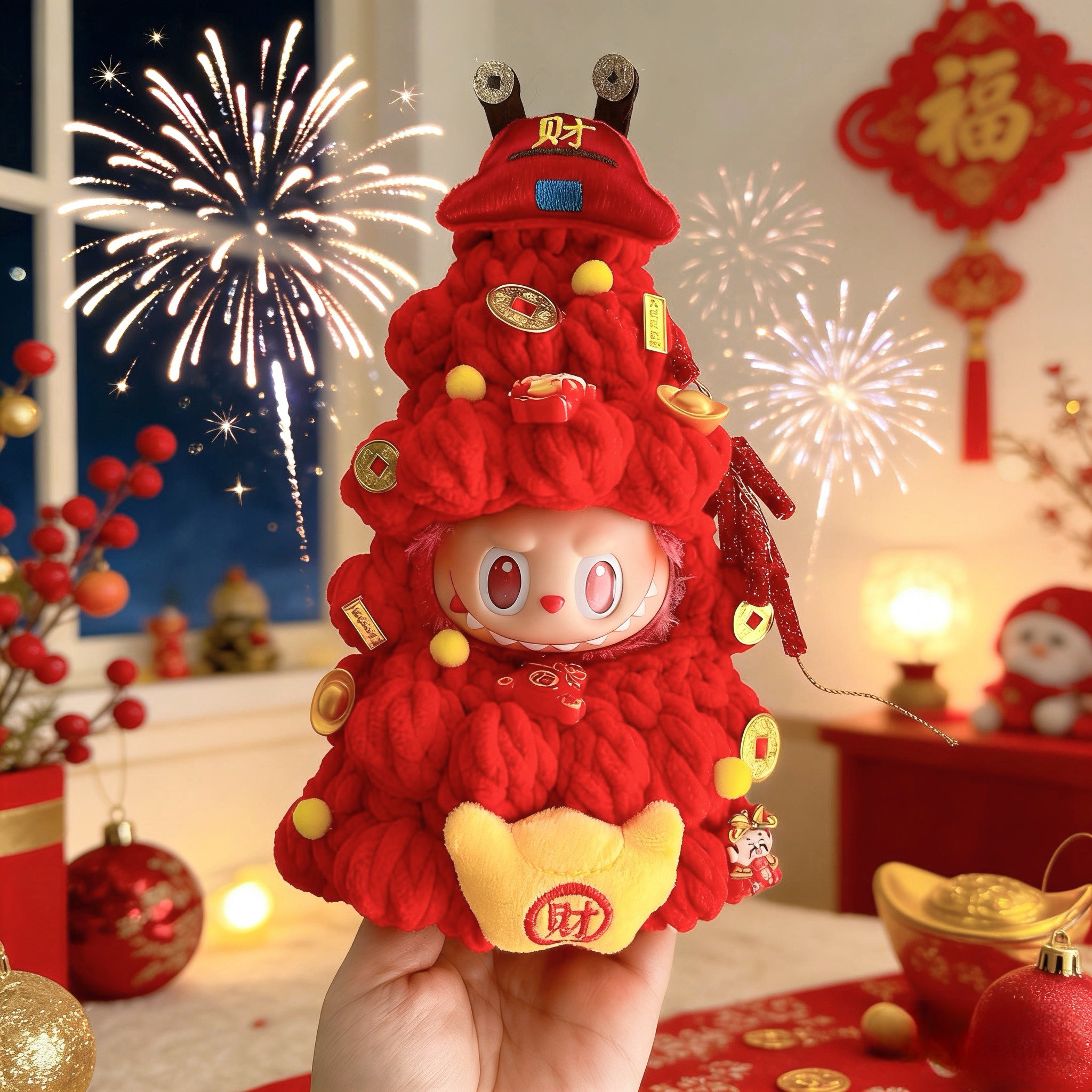 蓝色拉布布娃衣幸运娃衣三代labu