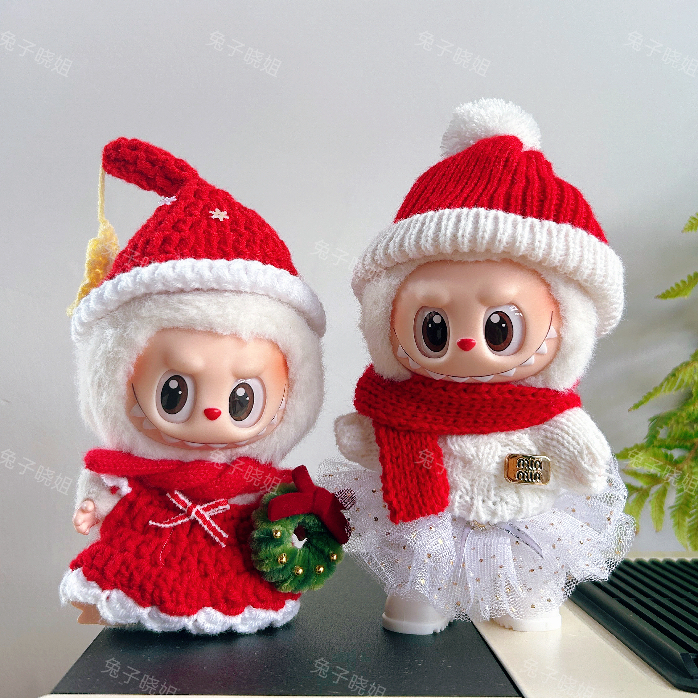 蓝色拉布布娃衣幸运娃衣三代labu