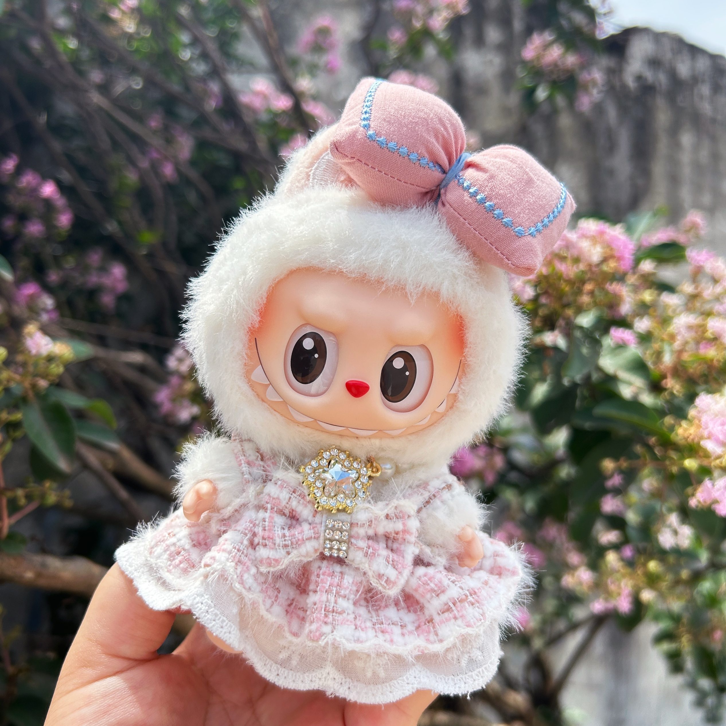 拉布布娃衣17cm坐坐派对娃衣小香风套装一代马卡龙可乐因子娃衣
