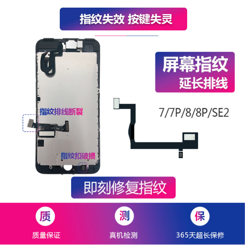 适用于苹果7-8系列指纹延长排