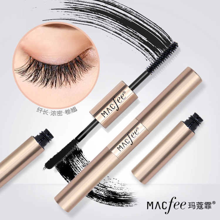 Selling Explosive money Cross border macfee/ Makoulin is rich and abundant 4D Double head Mascara waterproof Thick Curl Lengtheningin the Makeup/Perfume/Beauty tools , Mascara/Eyelash growth medium  category - from Buy2taobao.com to provide professional Taobao agent buy service