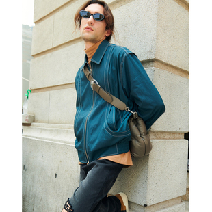 外套夹克季 UNICA 感明线高街男士 结构撞色线迹_美式 HOMME