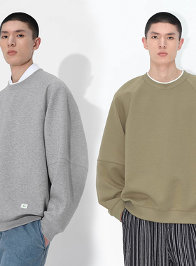 UNICA HOMME/设计流动哲学简约双领假两件空气感cleanfit套头卫衣