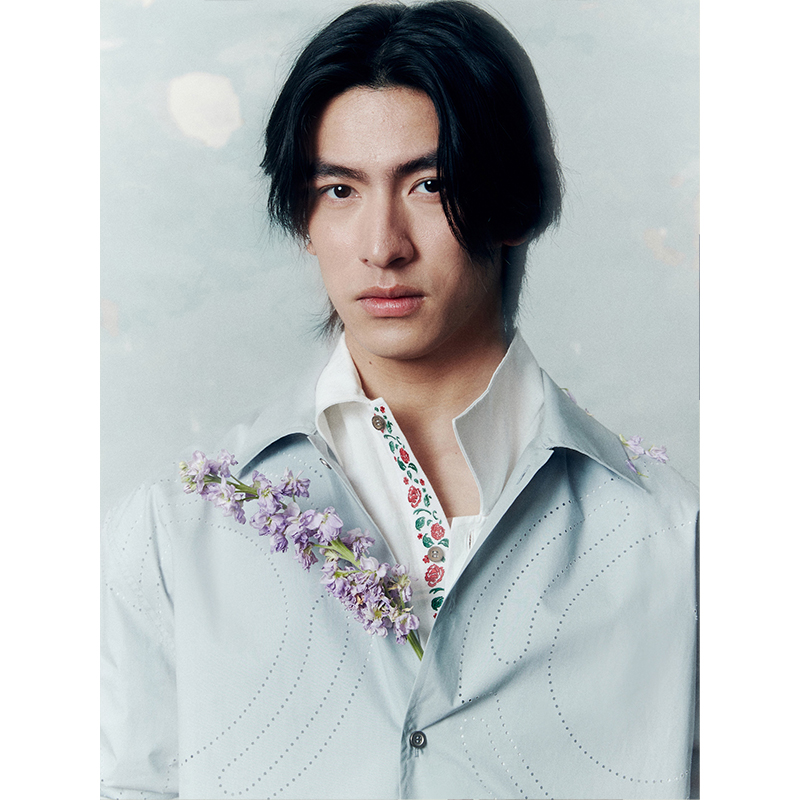 UNICAHOMME刺绣棉麻透气衬衫