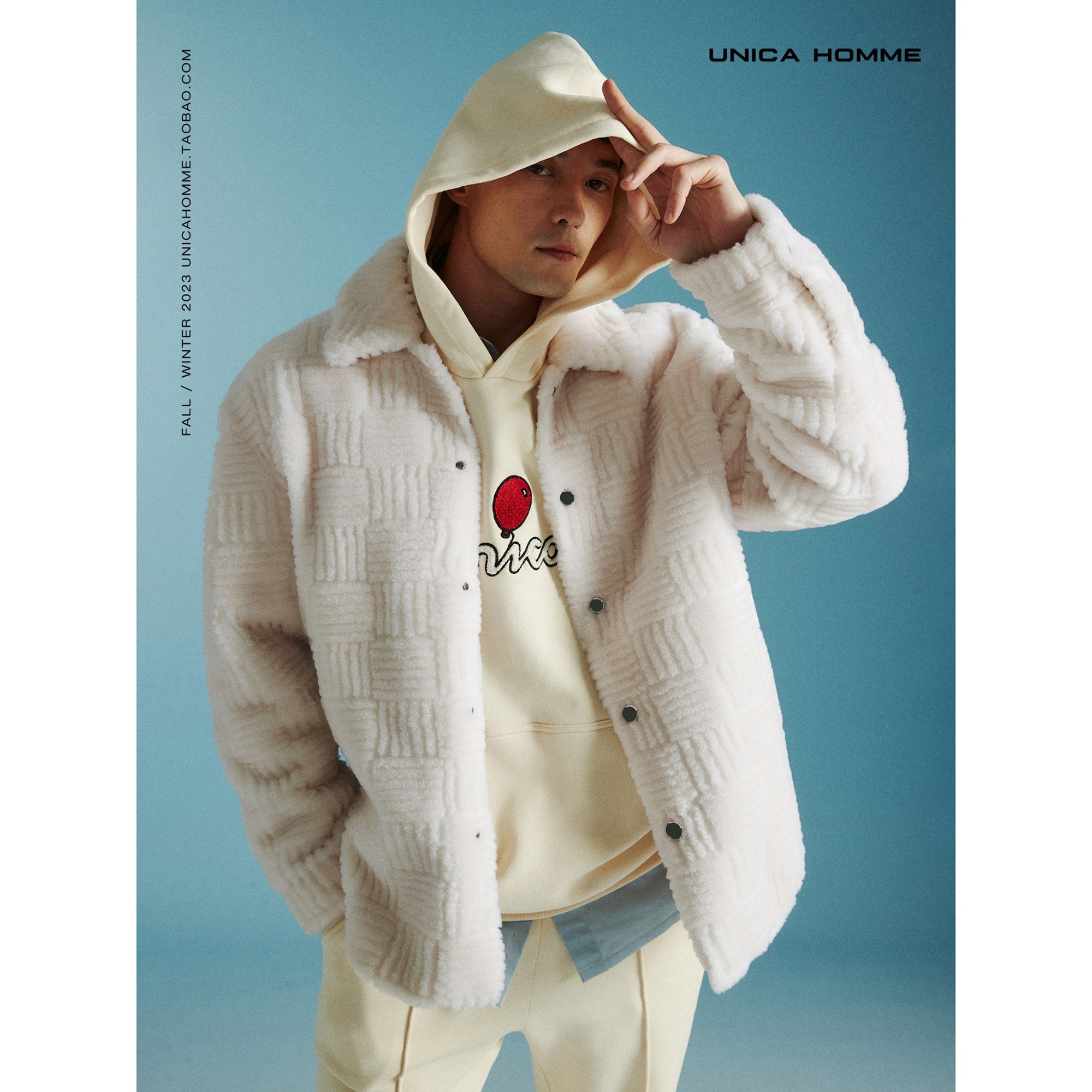 UNICA HOMME/温暖时髦焦点条纹肌理毛绒夹克外套舒适保暖,男装,皮草,淘宝优惠券,粉丝福利购,淘宝优惠卷