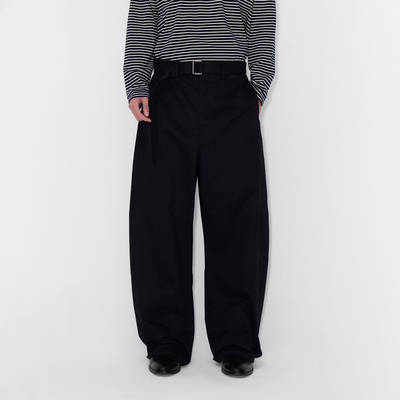 UNICAHOMME/精梳棉直筒宽松长裤男挺阔肌理感通勤休闲垂感百搭