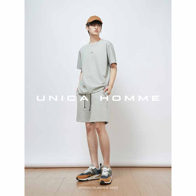 UNICAHOMME字母印花短袖T恤