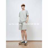 原创设计DUDE系列_重磅针织棉_字母印花短袖 UNICA HOMME T恤男夏