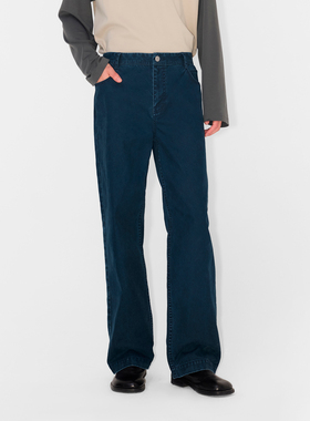 UNICAHOMME/经典复古柔软挺阔修身直筒棉质牛仔裤男