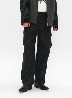 UNICAHOMME棉羊毛混纺提花工装裤