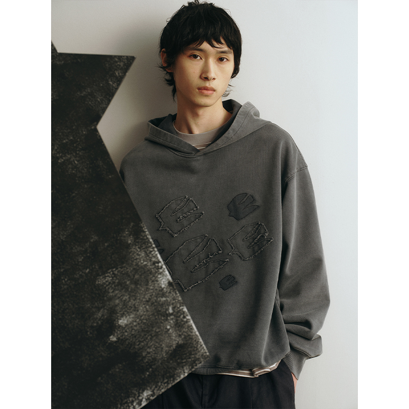 UNICAHOMME贴布设计水洗卫衣