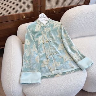 青玉菀 新中式 2025秋季 复古时尚 女士丝绒外套6475 新款 主播推荐