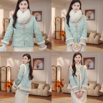 原创新中式桑蚕丝宋锦90白鹅绒