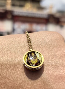 西藏桑耶莲师如我像吊坠项链