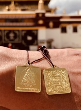 西藏桑耶莲师降魔印护身符金银铜