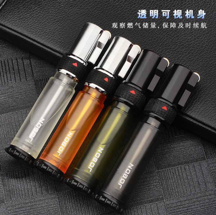 中邦透明直冲打火机 定火创意透明气箱 艾灸雪茄点火工具