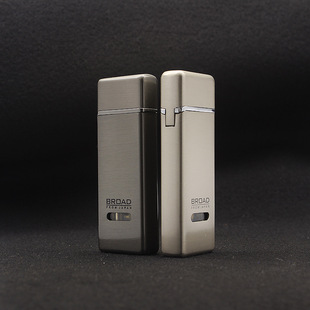 博达充气打火机防风可视气体创意超薄金属男士红火焰个性生日礼物