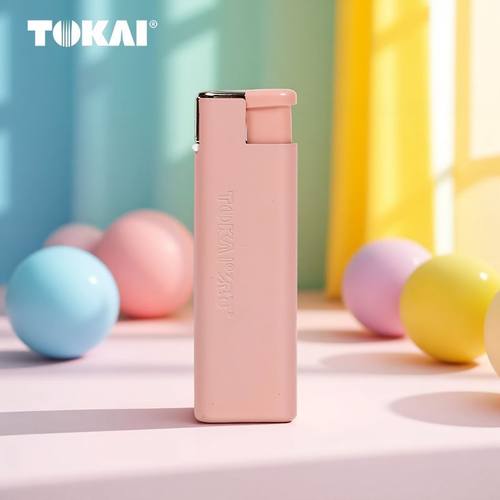 TOKAI东海ins风浅粉色金属打火机