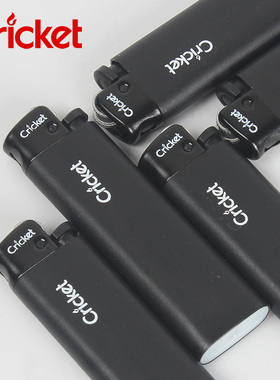 cricket草蜢打火机磨砂黑色一次性砂轮老式哑光黑防爆进口打火机