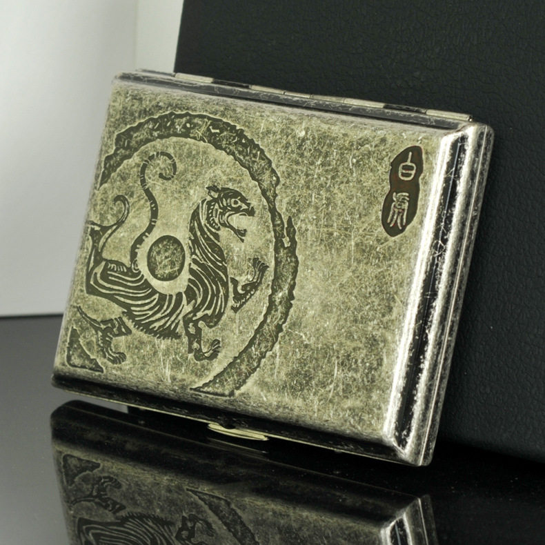 双枪烟盒16支装黄铜四神兽金属复古超薄高档便携香菸盒子男烟夹,ZIPPO/瑞士军刀/眼镜,烟盒,淘宝优惠券,粉丝福利购,淘宝优惠卷