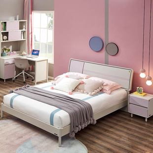 全友家居正品 门店同款 星期天 860301 床 三门衣柜 书桌架 1.5米