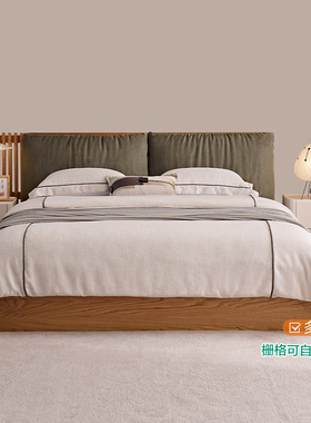全友家居正品 门店同款 809501 北欧风 简约 软包1.8米双人婚床