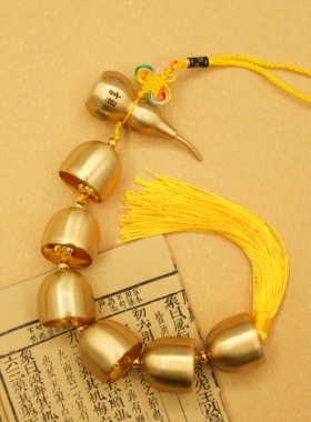 吉祥如意纯铜开口实底葫芦5铃6铃8铃铛风铃家居店铺阳台饰品挂件