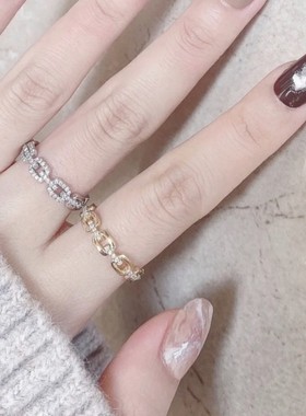 hefang925纯银何方链条戒指