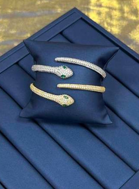 蛇形手镯女s925银开口异域灵蛇