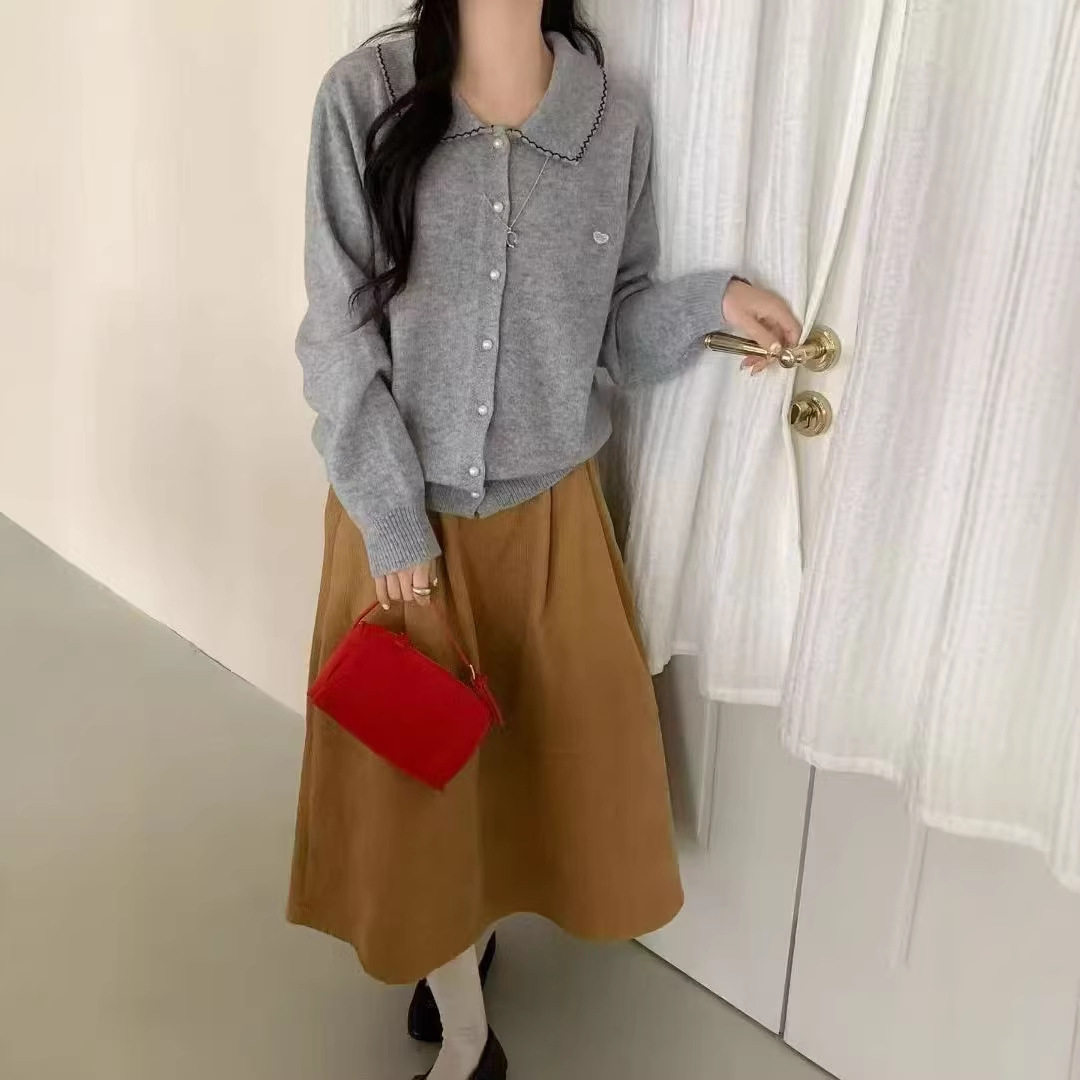 YZ全羊毛100%欧洲站2026早春韩系穿搭针织开衫外套女POLO领毛衣女,女装/女士精品,毛针织衫,淘宝优惠券,粉丝福利购,淘宝优惠卷