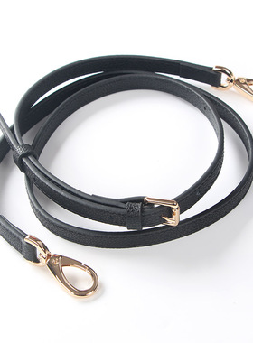 头层牛皮长包带宽1.2cm双面荔枝纹黑色女包包带 可调节长肩带h025