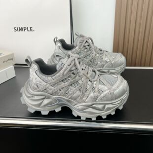 厚底女款老爹鞋2026春季新款欧货时尚水钻增高防滑百搭休闲运动鞋