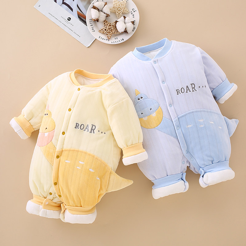 婴儿棉衣连体衣秋冬季宝宝夹棉衣服新生儿加绒加厚棉保暖哈衣爬服,童装/婴儿装/亲子装,连身衣/爬服/哈衣,淘宝优惠券,粉丝福利购,淘宝优惠卷