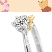 可爱维尼小熊戒指可调钻戒蜜罐对戒B100 噗噗熊 JMSN原创设计