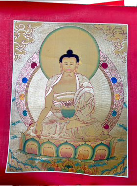 尼泊尔手绘释迦摩尼佛唐卡