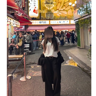 网红迪迪不畏同款纯白色v领正肩宽松短袖t恤女装小衫体恤上衣纯棉