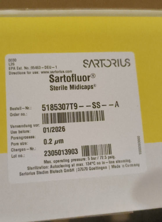 sartorius赛多利斯sartofluor滤芯5185307t9--ss--a