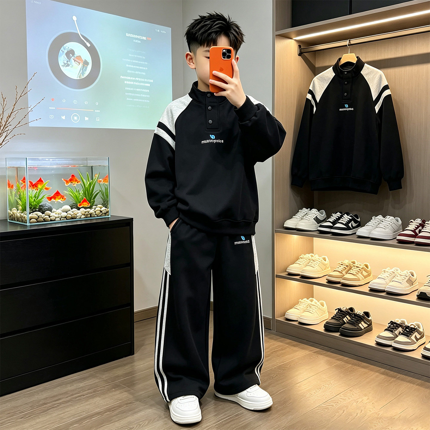 儿童装男童秋装卫衣套装2026新款春秋款中大童运动秋季帅气时髦潮