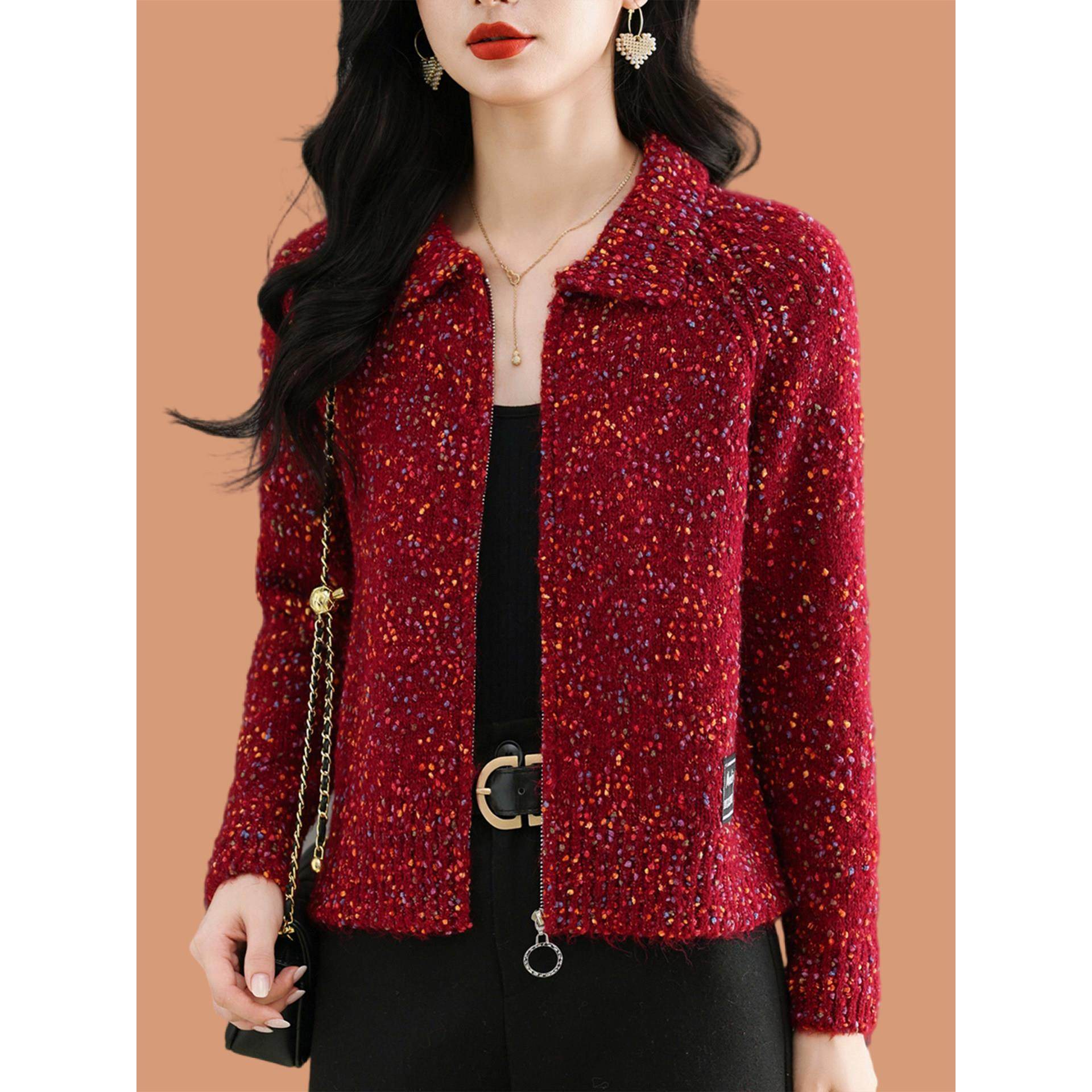 2026新款毛衣短外套女装春秋季新款小香风外搭上衣羊毛针织开衫,女装/女士精品,毛针织衫,淘宝优惠券,粉丝福利购,淘宝优惠卷