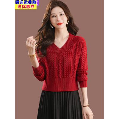 小个子时尚显瘦毛衣女秋冬2025新款内搭高腰超短款羊毛针织打底衫