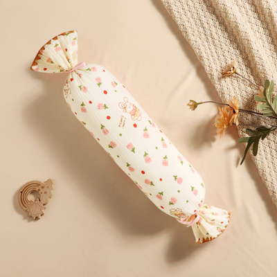 宝宝糖果枕纯棉纱布新生婴儿防呛奶枕头侧睡靠枕儿童抱枕压被包