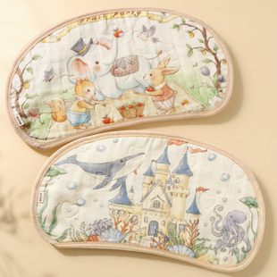 新生婴儿枕巾云片枕头宝宝纱布平枕防吐奶吸汗透气纯棉0到6个月