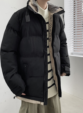 男士新款羽绒棉衣服冬季保暖时尚休闲外套东北毛领潮百搭加厚棉袄