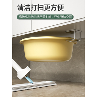 脸盆收纳架盆子浴室柜下盆架厨房免打孔洗漱台壁挂不锈钢置物架